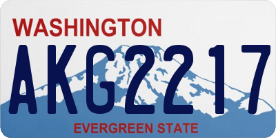 WA license plate AKG2217