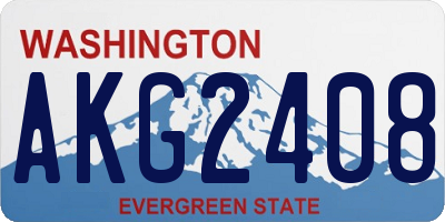 WA license plate AKG2408