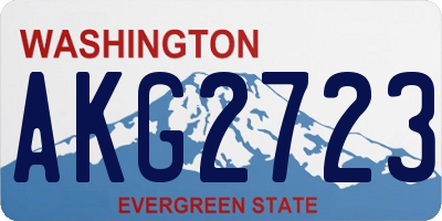 WA license plate AKG2723