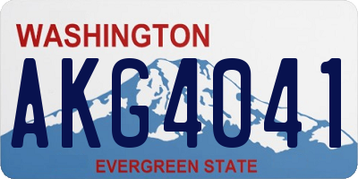 WA license plate AKG4041