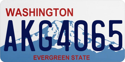 WA license plate AKG4065