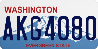 WA license plate AKG4080