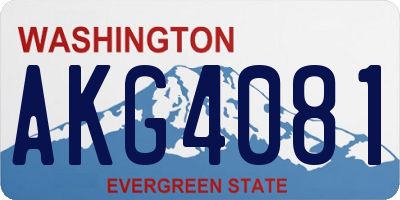 WA license plate AKG4081