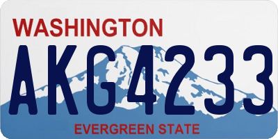 WA license plate AKG4233