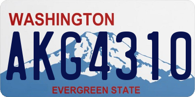 WA license plate AKG4310
