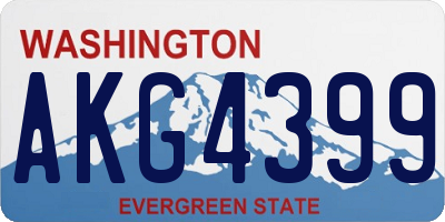 WA license plate AKG4399