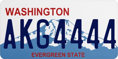 WA license plate AKG4444