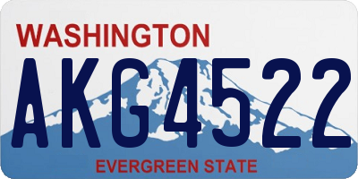 WA license plate AKG4522