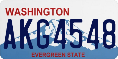 WA license plate AKG4548