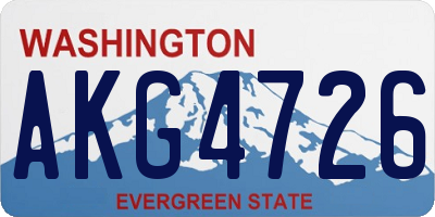 WA license plate AKG4726