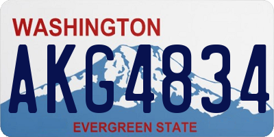 WA license plate AKG4834