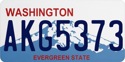 WA license plate AKG5373