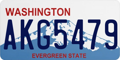 WA license plate AKG5479