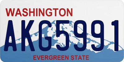 WA license plate AKG5991