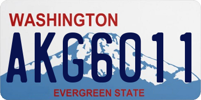 WA license plate AKG6011