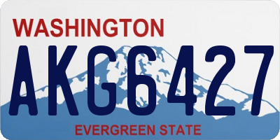 WA license plate AKG6427