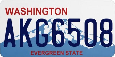 WA license plate AKG6508