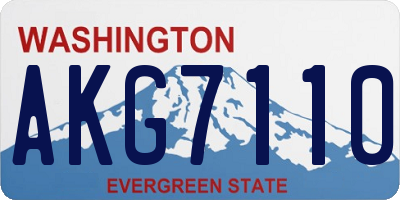 WA license plate AKG7110