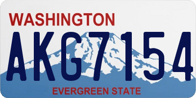 WA license plate AKG7154
