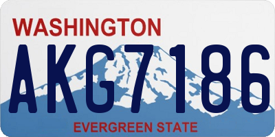 WA license plate AKG7186