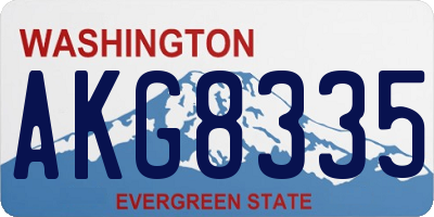 WA license plate AKG8335