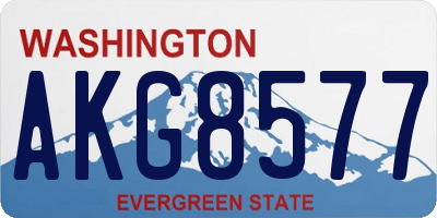 WA license plate AKG8577