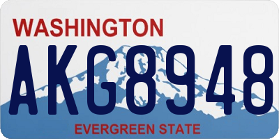 WA license plate AKG8948