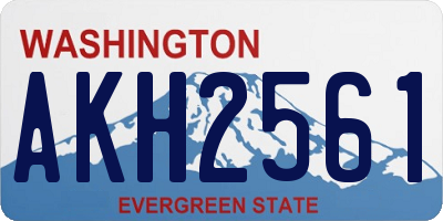 WA license plate AKH2561