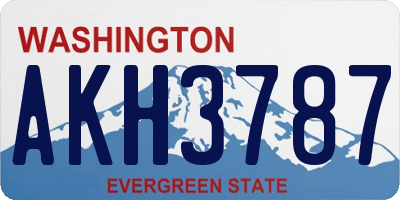 WA license plate AKH3787