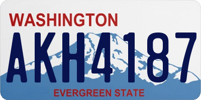 WA license plate AKH4187