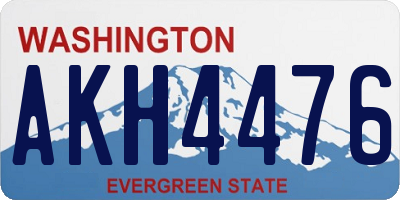 WA license plate AKH4476