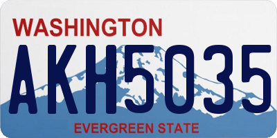 WA license plate AKH5035