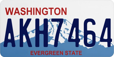 WA license plate AKH7464