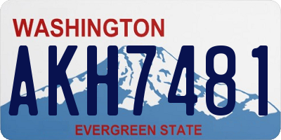 WA license plate AKH7481