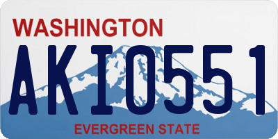 WA license plate AKI0551