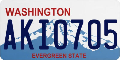 WA license plate AKI0705