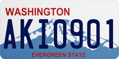 WA license plate AKI0901