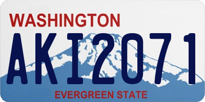 WA license plate AKI2071