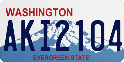 WA license plate AKI2104