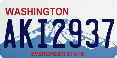 WA license plate AKI2937