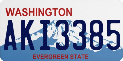 WA license plate AKI3385