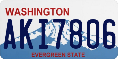 WA license plate AKI7806