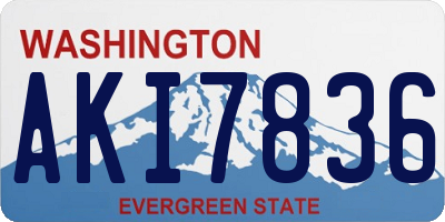 WA license plate AKI7836