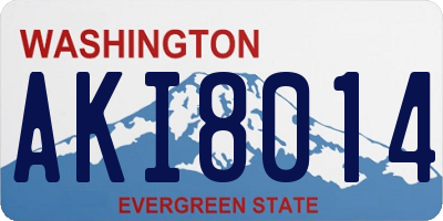 WA license plate AKI8014
