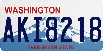 WA license plate AKI8218