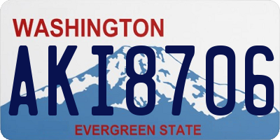 WA license plate AKI8706