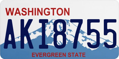 WA license plate AKI8755