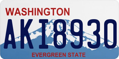 WA license plate AKI8930