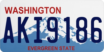 WA license plate AKI9186