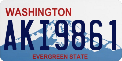 WA license plate AKI9861